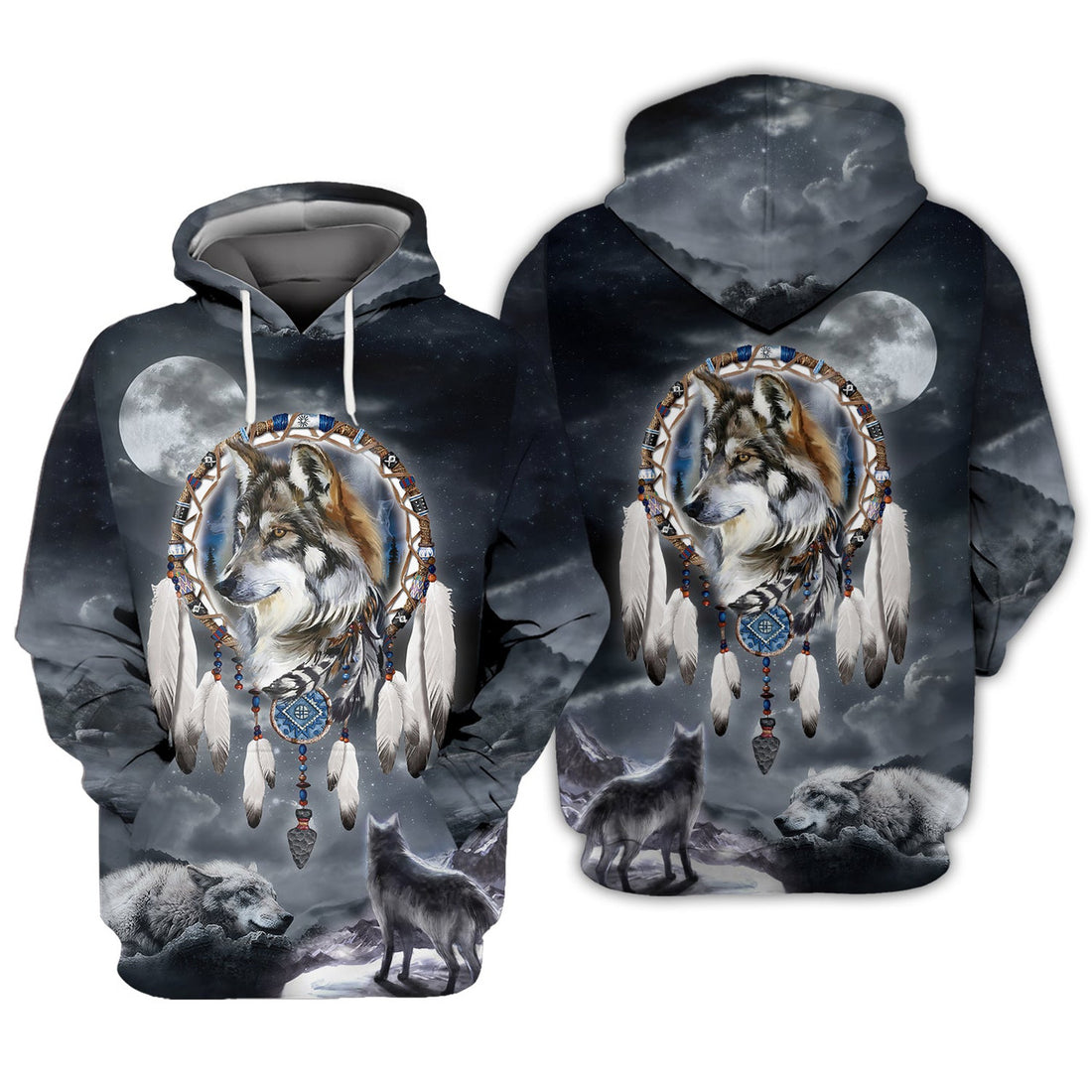 FUNSTUFFPRINT Wolf - 3D Full Print - Nsd99 3D Hoodie and Zip Hoodie