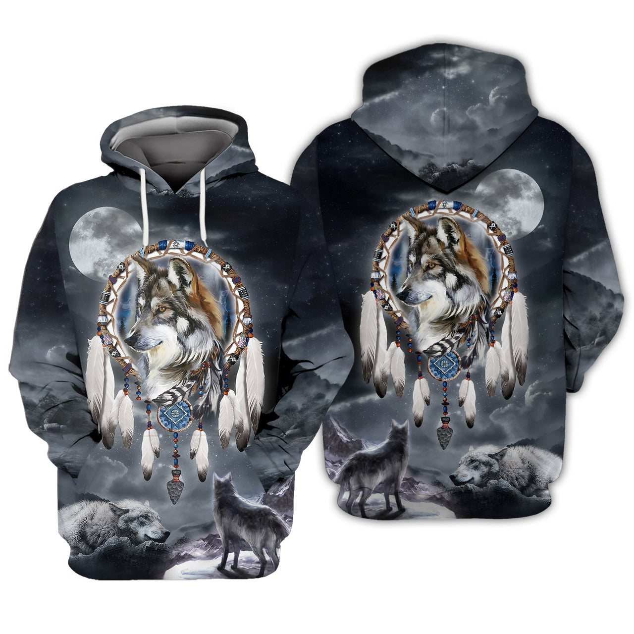 FUNSTUFFPRINT Wolf - 3D Full Print - Nsd99 3D Hoodie and Zip Hoodie