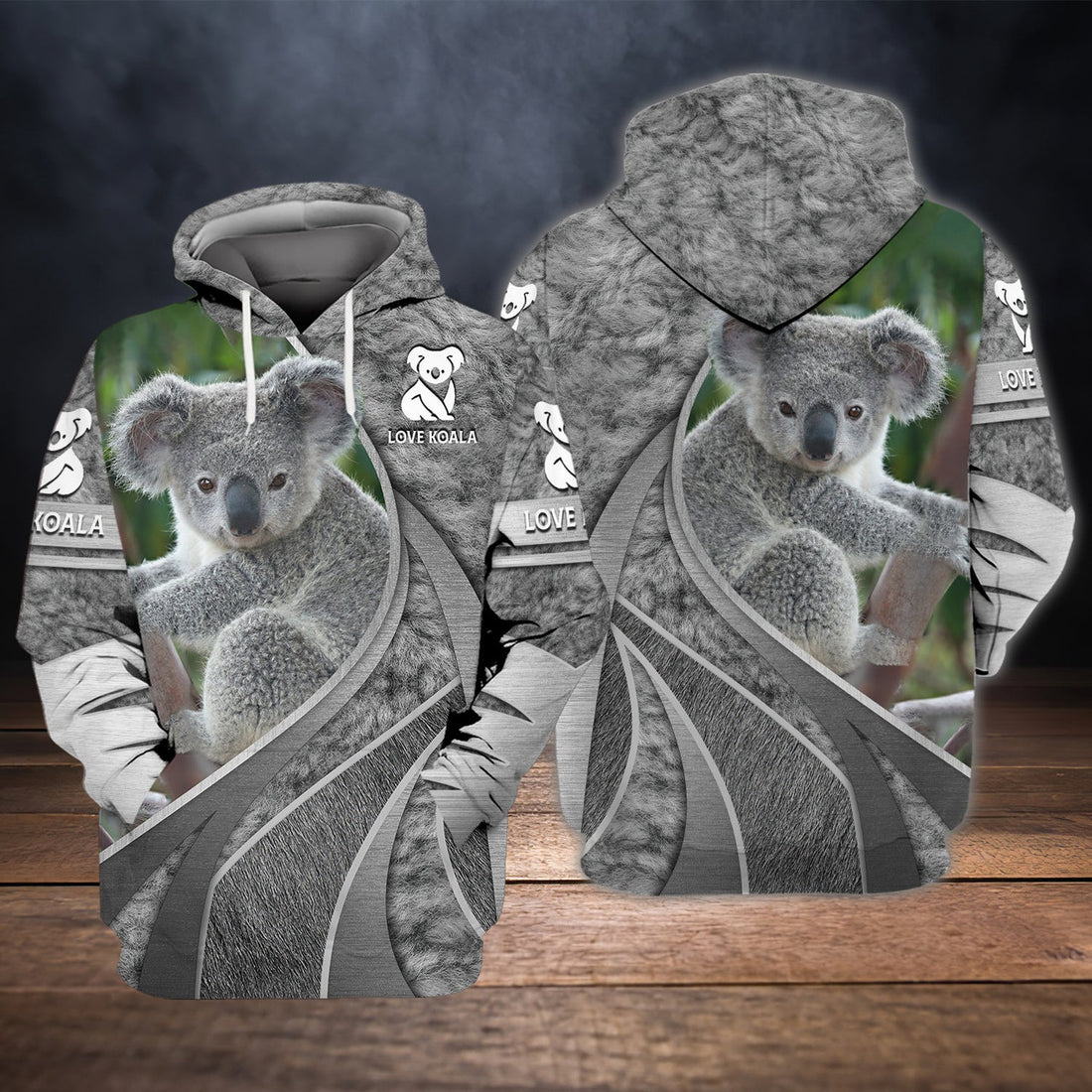 FUNSTUFFPRINT Koala 3D Hoodie and Zip Hoodie