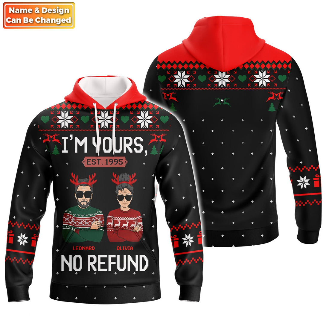 FUNSTUFFPRINT Annoying Each Other, Old Couple, Personalized Custom Sweaters, T Shirts,... Christmas Gifts Hoodie 3D Hoodie and Zip Hoodie
