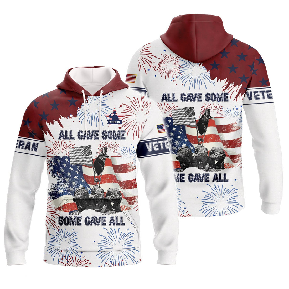 FUNSTUFFPRINT Veteran Some Gave All 3D Hoodie and Zip Hoodie