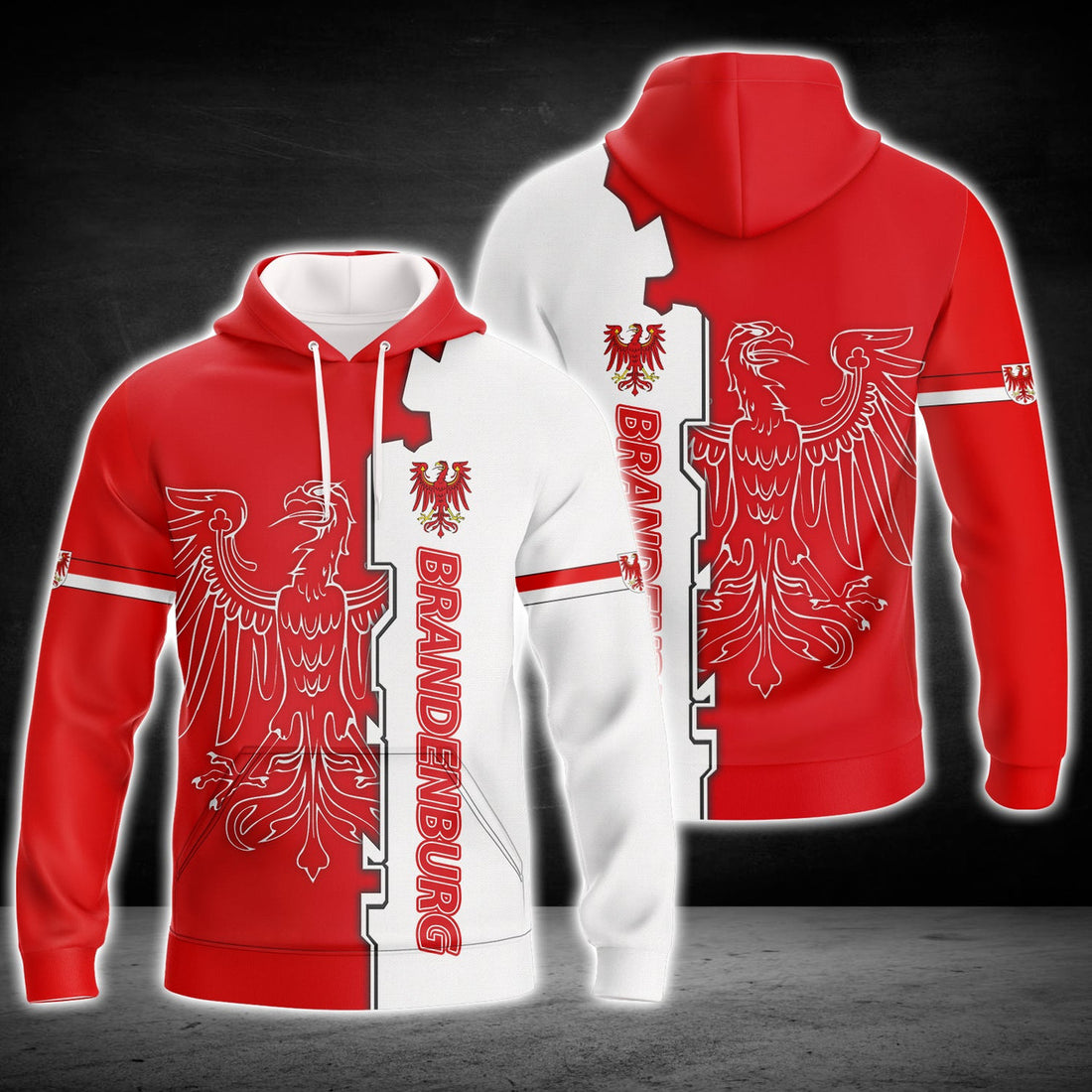 FUNSTUFFPRINTBrandenburg Graphic Design 3D Hoodie and Zip Hoodie