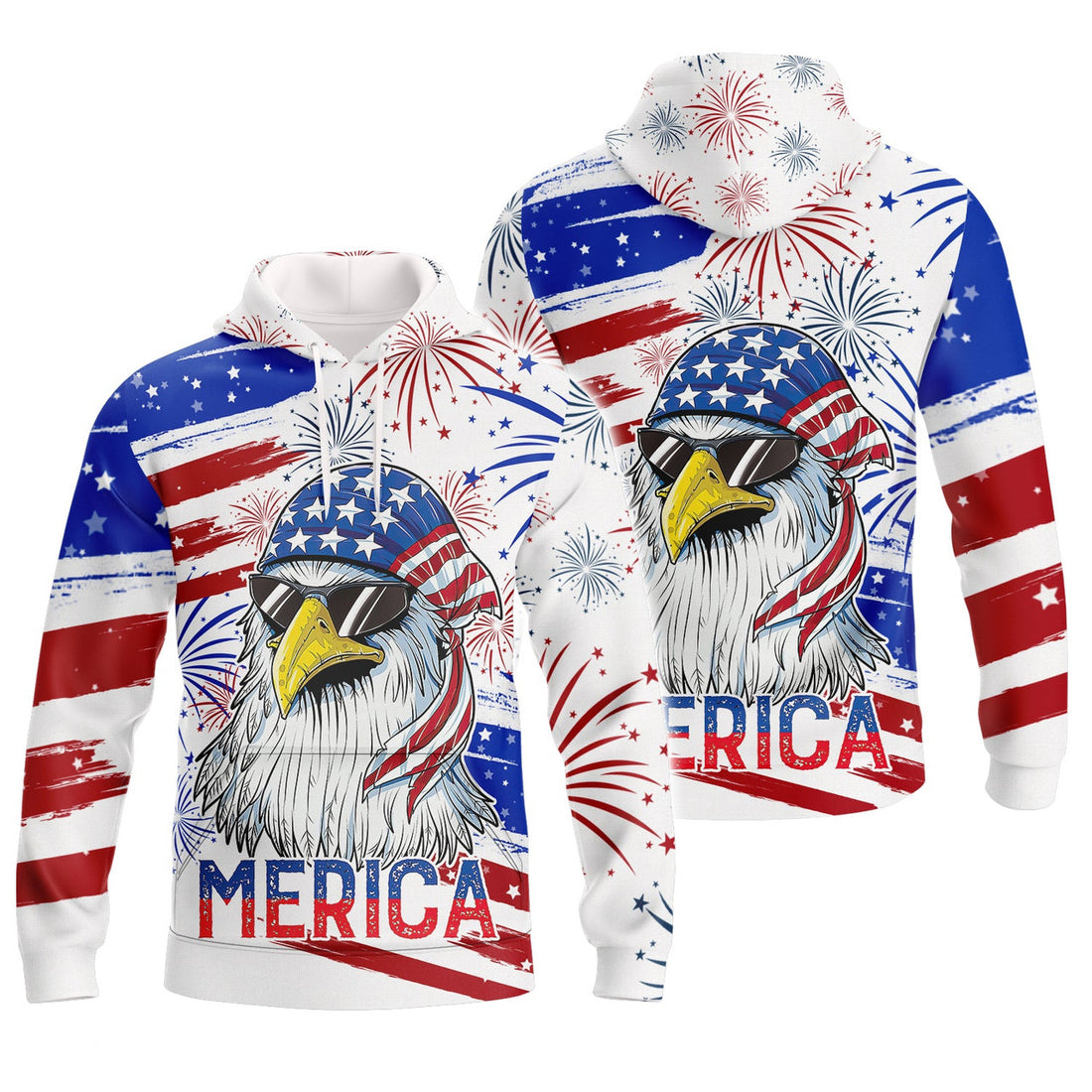 FUNSTUFFPRINT Independence Day Is Coming Ealge Merica 3D Hoodie and Zip Hoodie