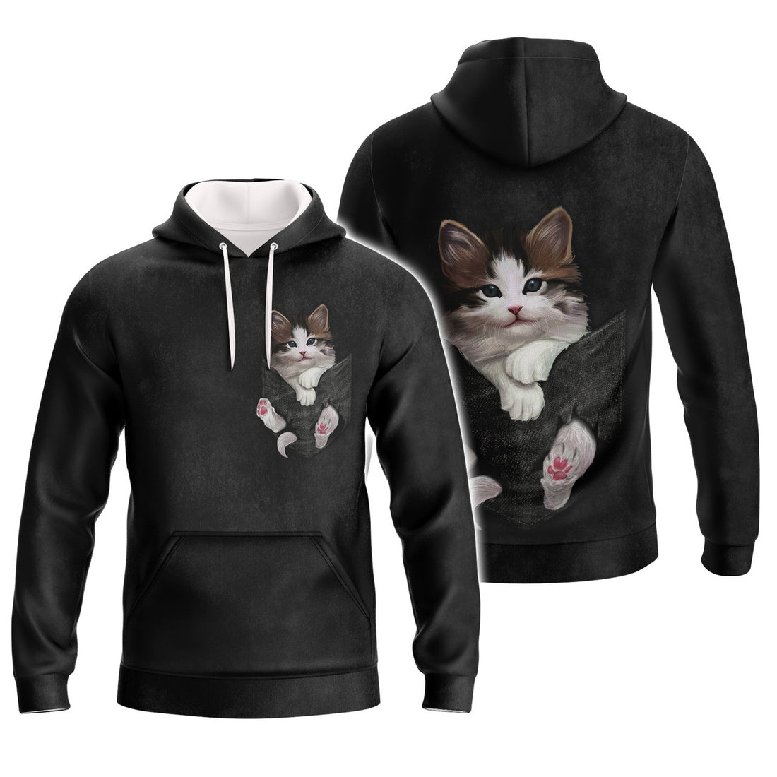 FUNSTUFFPRINT Full Cat 3D Hoodie and Zip Hoodie