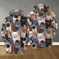 FUNSTUFFPRINT Cat Full 3D Full Print Shirts Cats Shirts 3D Hoodie and Zip Hoodie