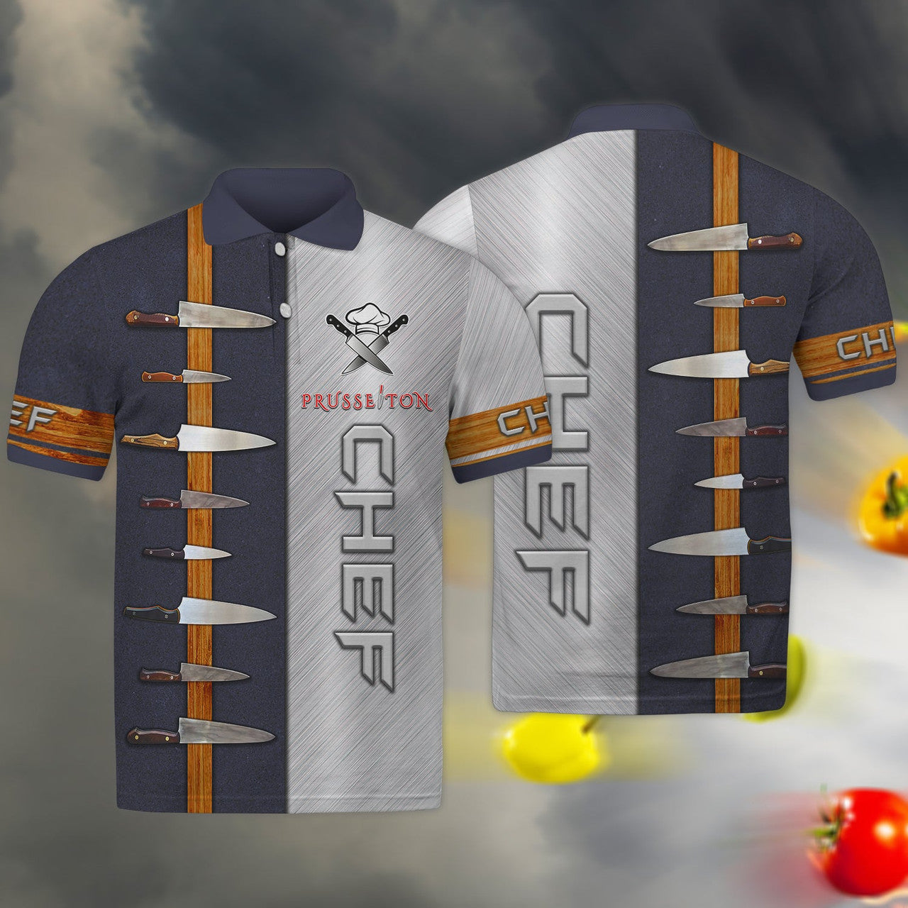 FUNSTUFFPRINT CHEF PN Polo Shirt Size S-5XL