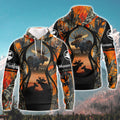 FUNSTUFFPRINT Moose Hunting 3D Hoodie and Zip Hoodie