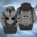 FUNSTUFFPRINT Viking Full Print Tad 01 3D Hoodie and Zip Hoodie