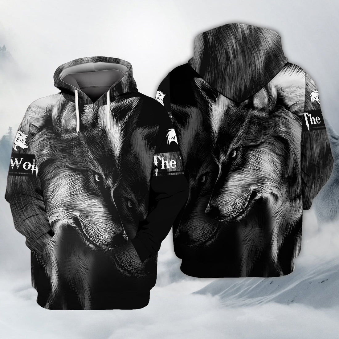 FUNSTUFFPRINT Wolf 3D Hoodie and Zip Hoodie