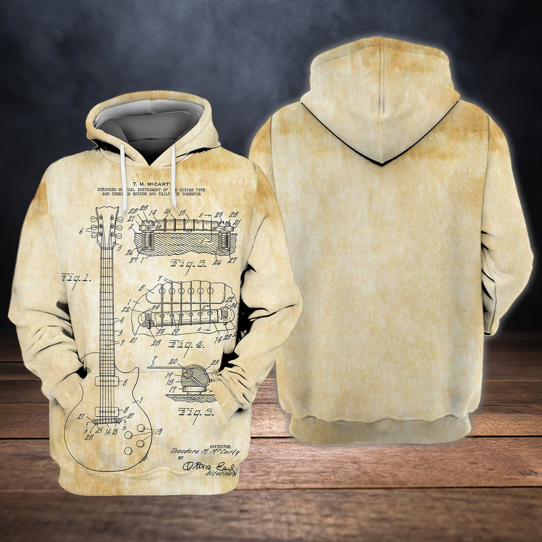 FUNSTUFFPRINT GUITAR - NA93 464 3D Hoodie and Zip Hoodie