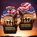 FUNSTUFFPRINT NO MAN LEFT BEHIND 3D Hoodie and Zip Hoodie