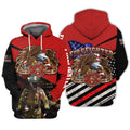 FUNSTUFFPRINT Proud To Be A Firefighter 3D Hoodie and Zip Hoodie