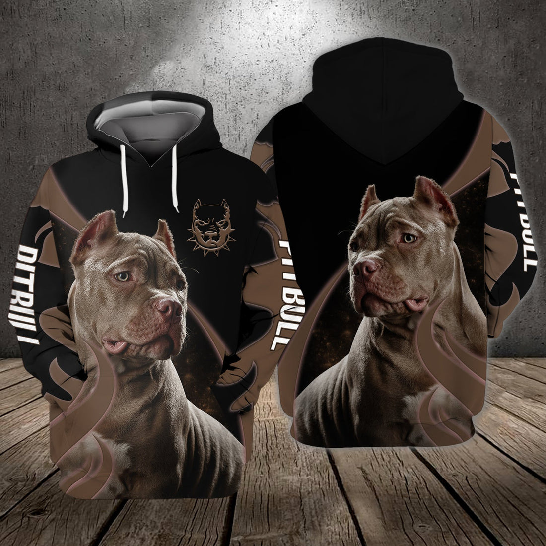 FUNSTUFFPRINT American Bully 3D Hoodie and Zip Hoodie