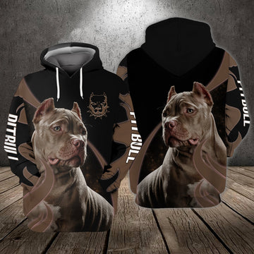 FUNSTUFFPRINT American Bully 3D Hoodie and Zip Hoodie
