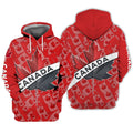 FUNSTUFFPRINT Canada Maple Leaf Spider 3D Hoodie and Zip Hoodie