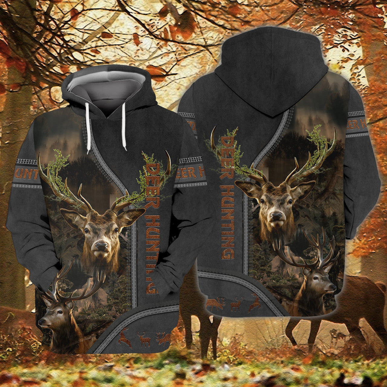 FUNSTUFFPRINT Deer Hunting - 3D Full Print 3D Hoodie and Zip Hoodie