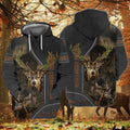 FUNSTUFFPRINT Deer Hunting - 3D Full Print 3D Hoodie and Zip Hoodie