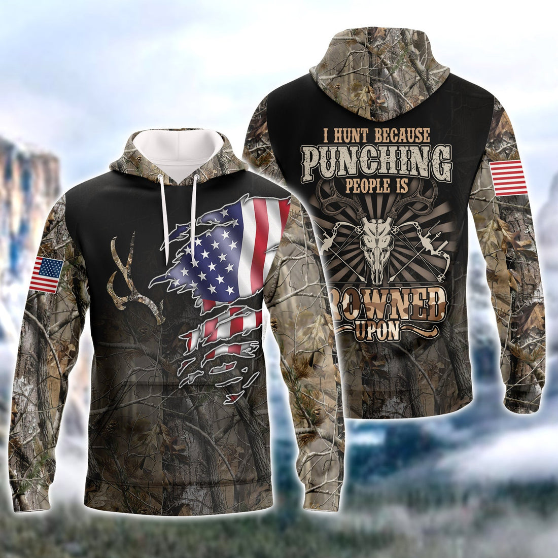 FUNSTUFFPRINT - Deer Hunting 3D Hoodie and Zip Hoodie