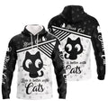 FUNSTUFFPRINT Love Black Cat - 3D Full Print 3D Hoodie and Zip Hoodie
