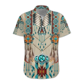 3D Native American Hawaii Shirt, Hawaiian Shirts for Men Print Button Down Shirt