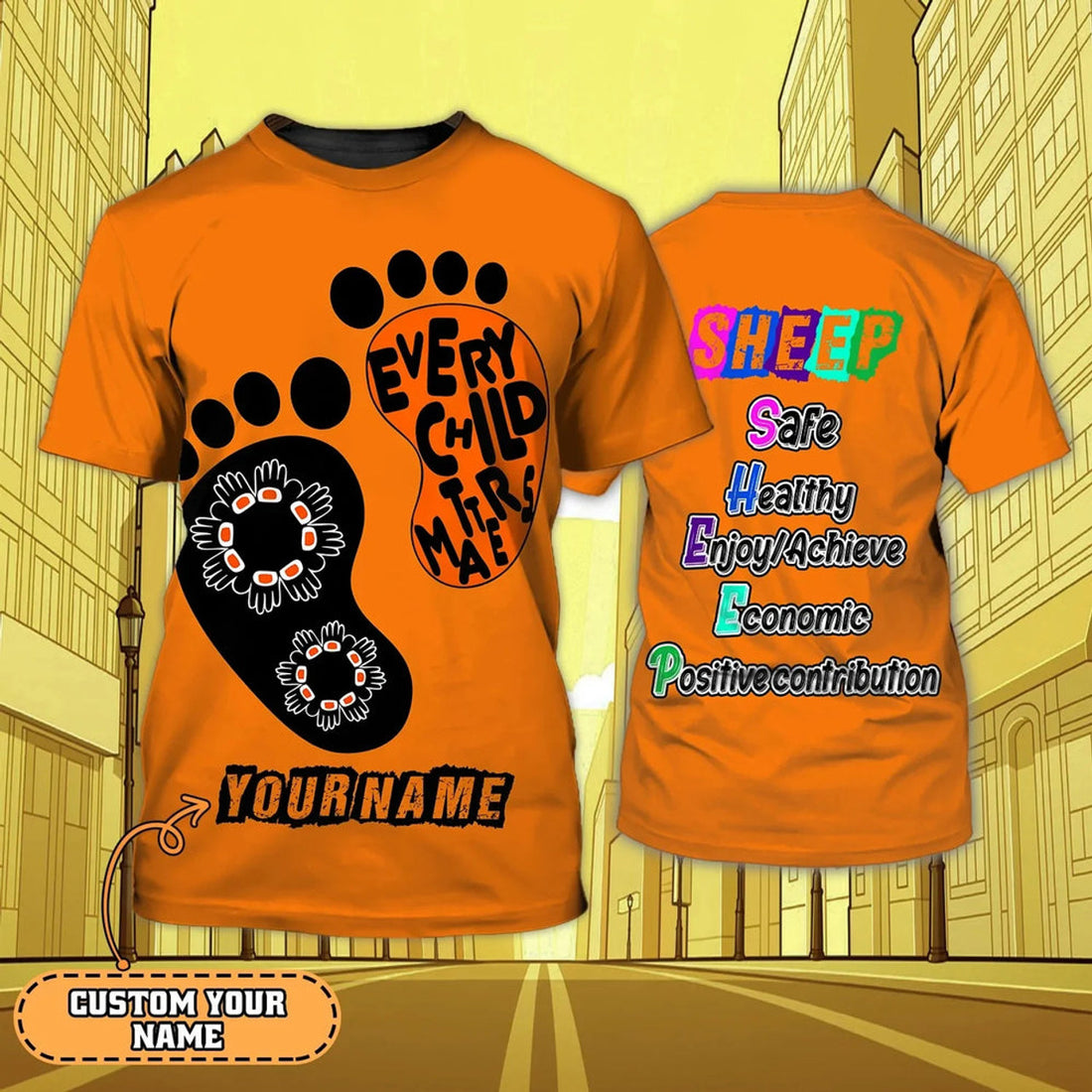 Customized Every Child Matter Sheep Pawprint T-Shirt Funny Childcare Teacher Shirts
