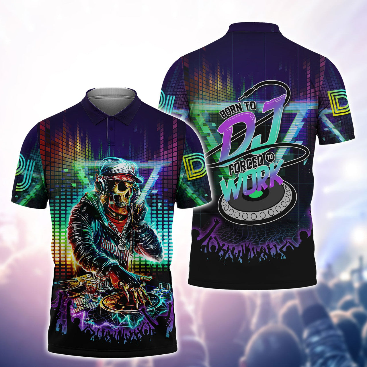 FUNSTUFFPRINT Dj, 02 3D All Over Print Polo Shirt Size S-5XL