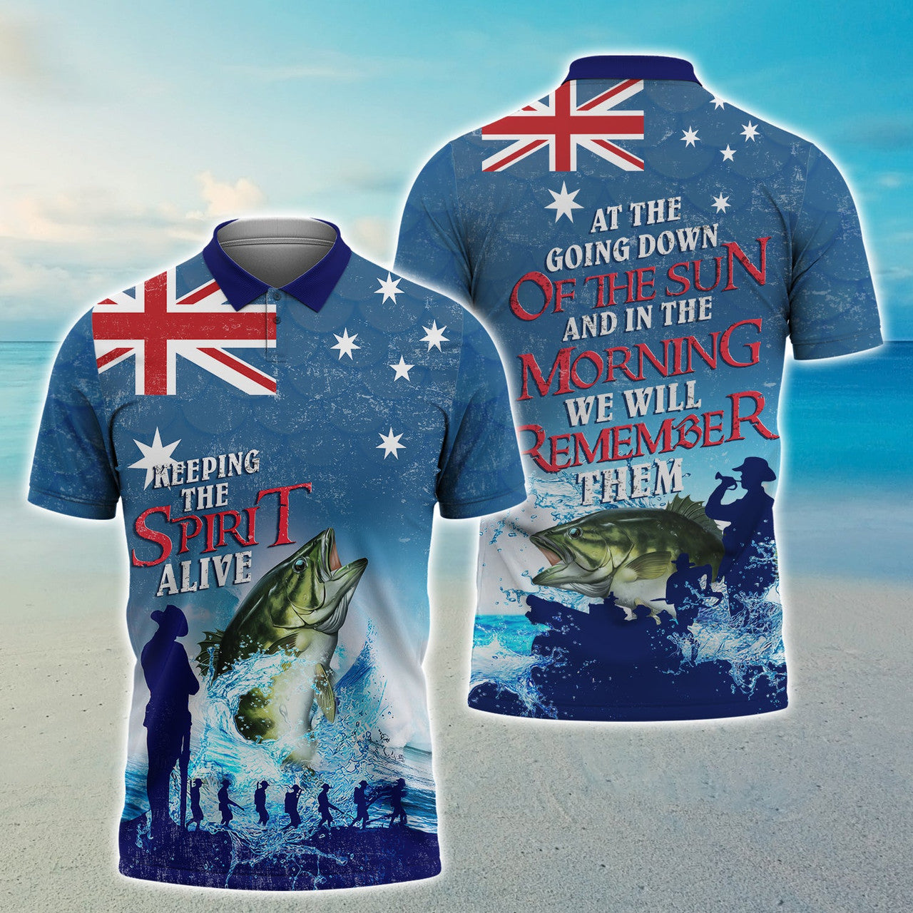 FUNSTUFFPRINT Keeping The Spirit Alive, 3D Polo Shirt 412