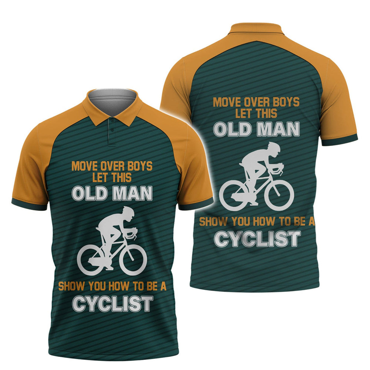 Old Man With A Bike Polo Shirt Cycling Shirt Outdoor Outfit