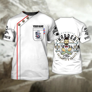 FUNSTUFFPRINT Custom Barber Tee Shirt, 3D Full Print T-Shirt For Barber, Best Gift For Barbers, Barber Shirt 3D T-shirt