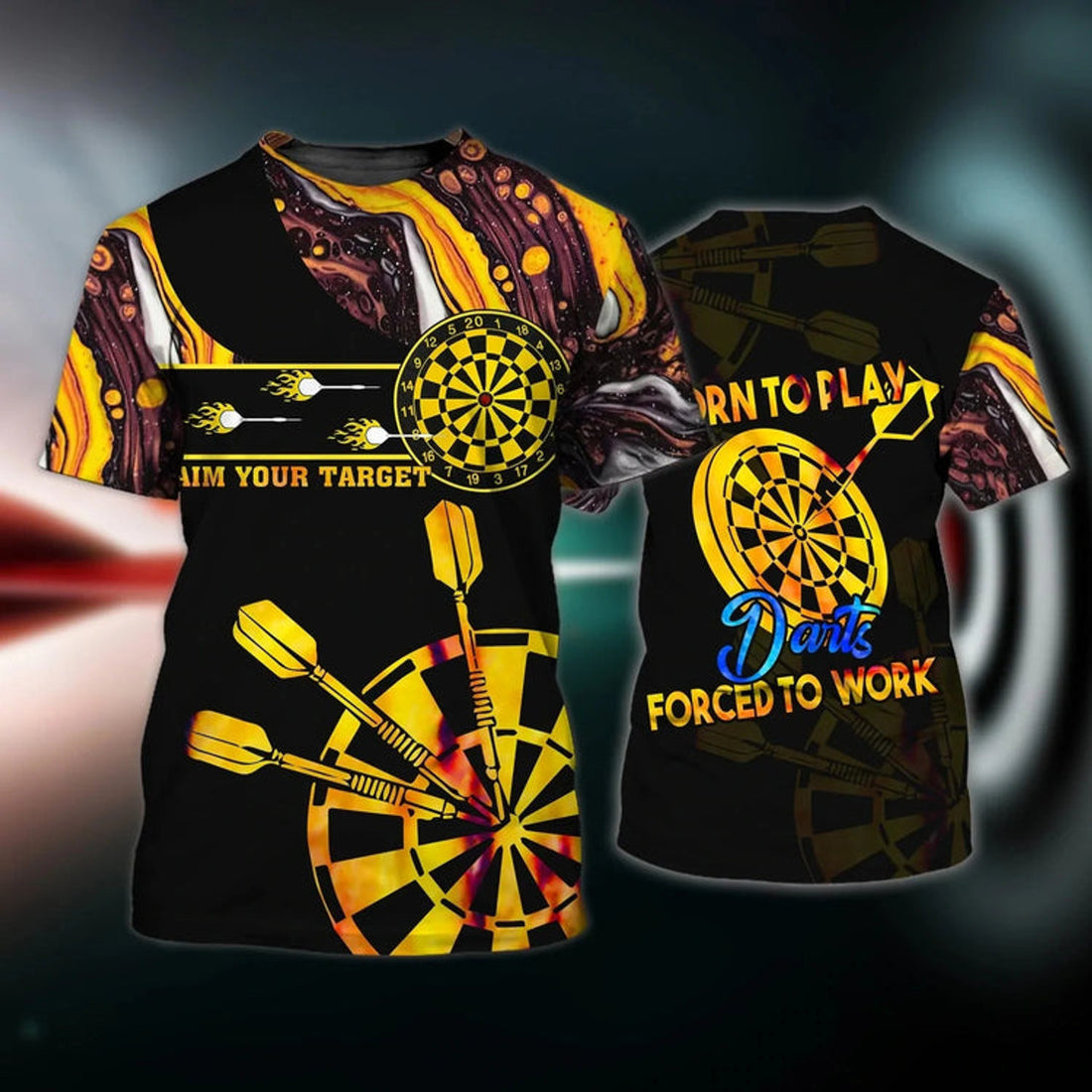Custom Personalized Dart SporT-Shirt, Dart Player 3D Tee Shirt, Play Dart Sport Is Life, Born To Play Dart