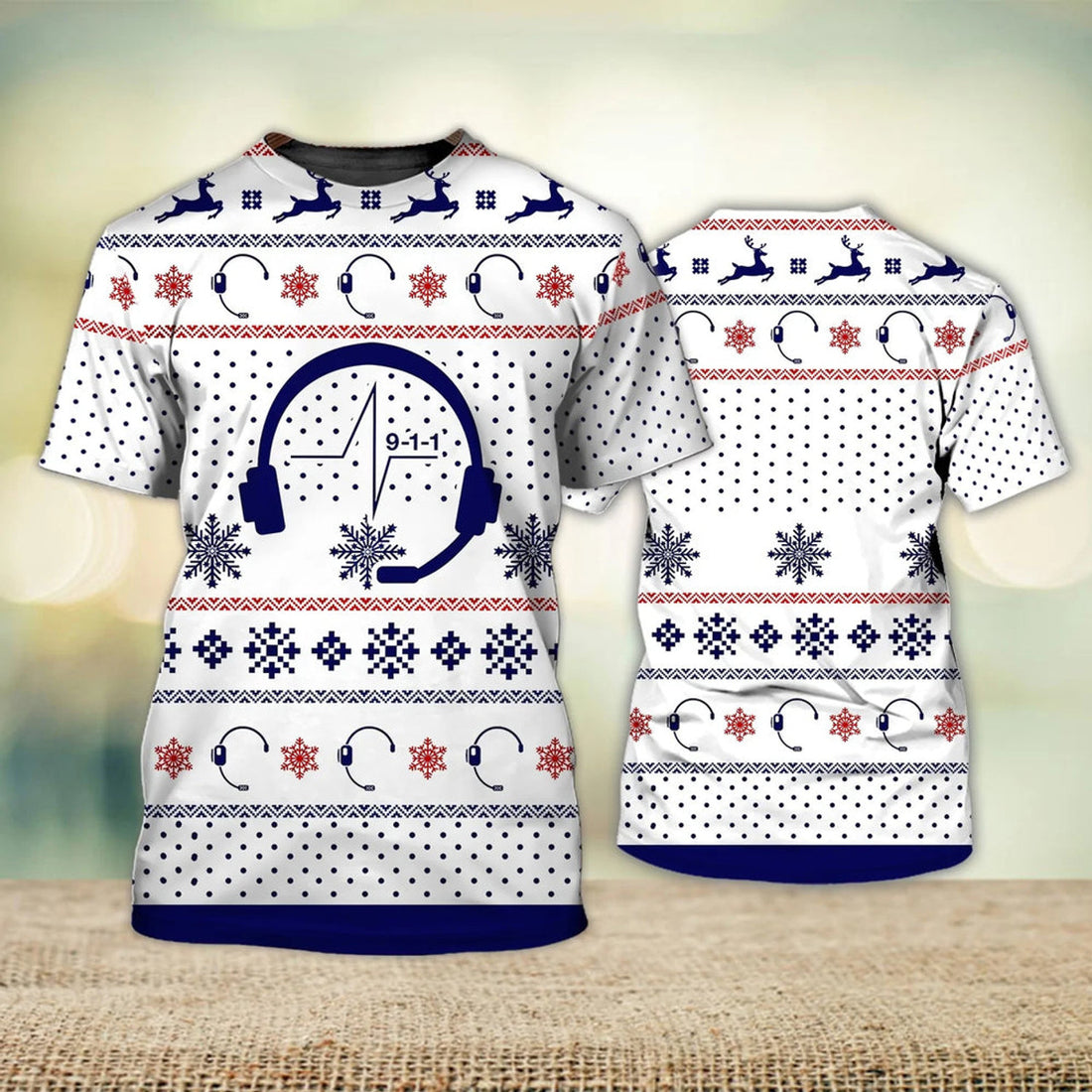 Custom Personalized Name 3D Dispatcher T-Shirt Dispatcher Christmas Textures Dispatcher Uniform