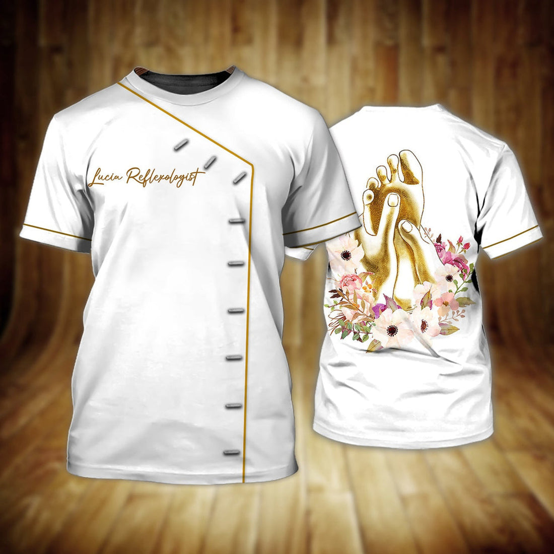 FUNSTUFFPRINT Lucia Reflexologist 3D T-Shirt Tad 3D T-shirt