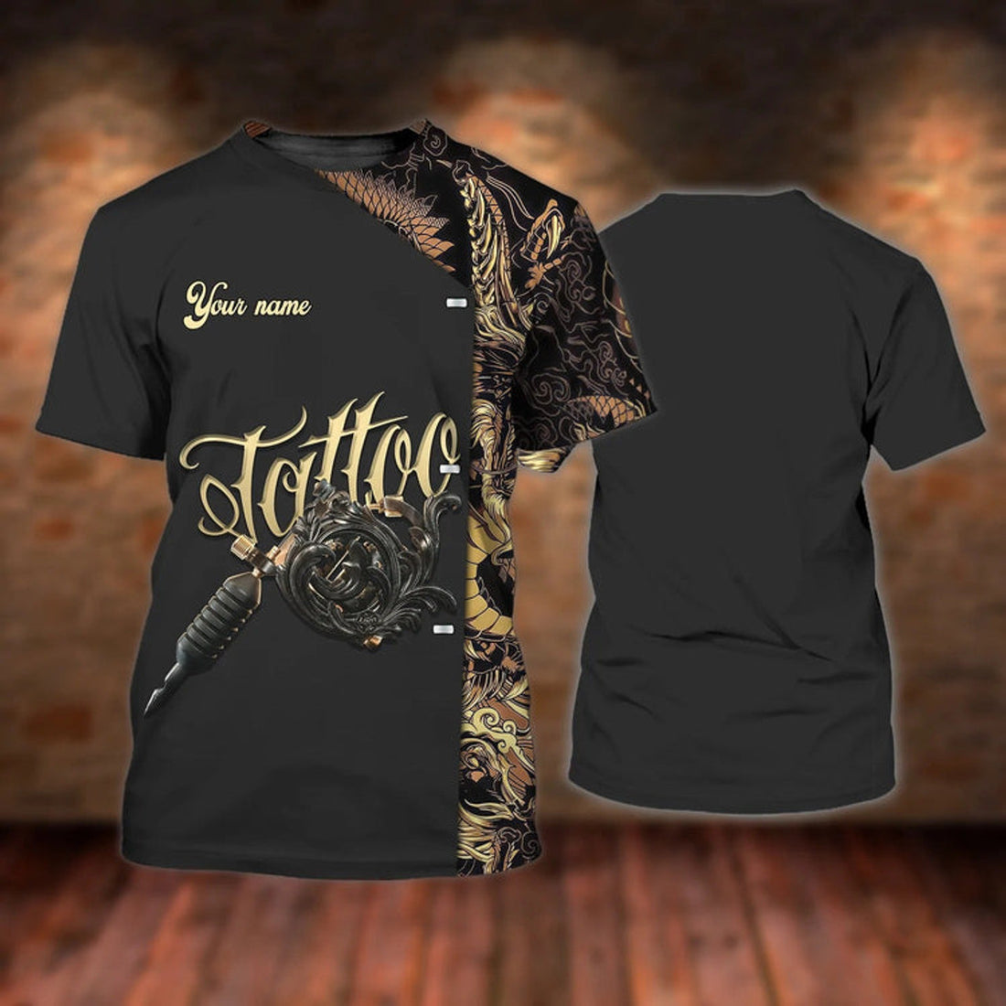 FUNSTUFFPRINT 3D All Over Print Tattoo ArtisT-Shirt, Men Tattoo Uniform, Premium Shirt For Tattoo Lover, Tattoo Design On Shirt 3D T-shirt