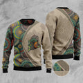 FUNSTUFFPRINT Maine Mandala Ugly Christmas Sweater, Christmas Sweater, Ugly Sweater, Funny Xmas Sweaters Ugly Sweater