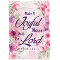 FUNSTUFFPRINT Make A Joyful Noise Unto The Lord Psalm 1001 Kjv Fleece Blanket - Christian Blanket - Bible Verse Blanket
