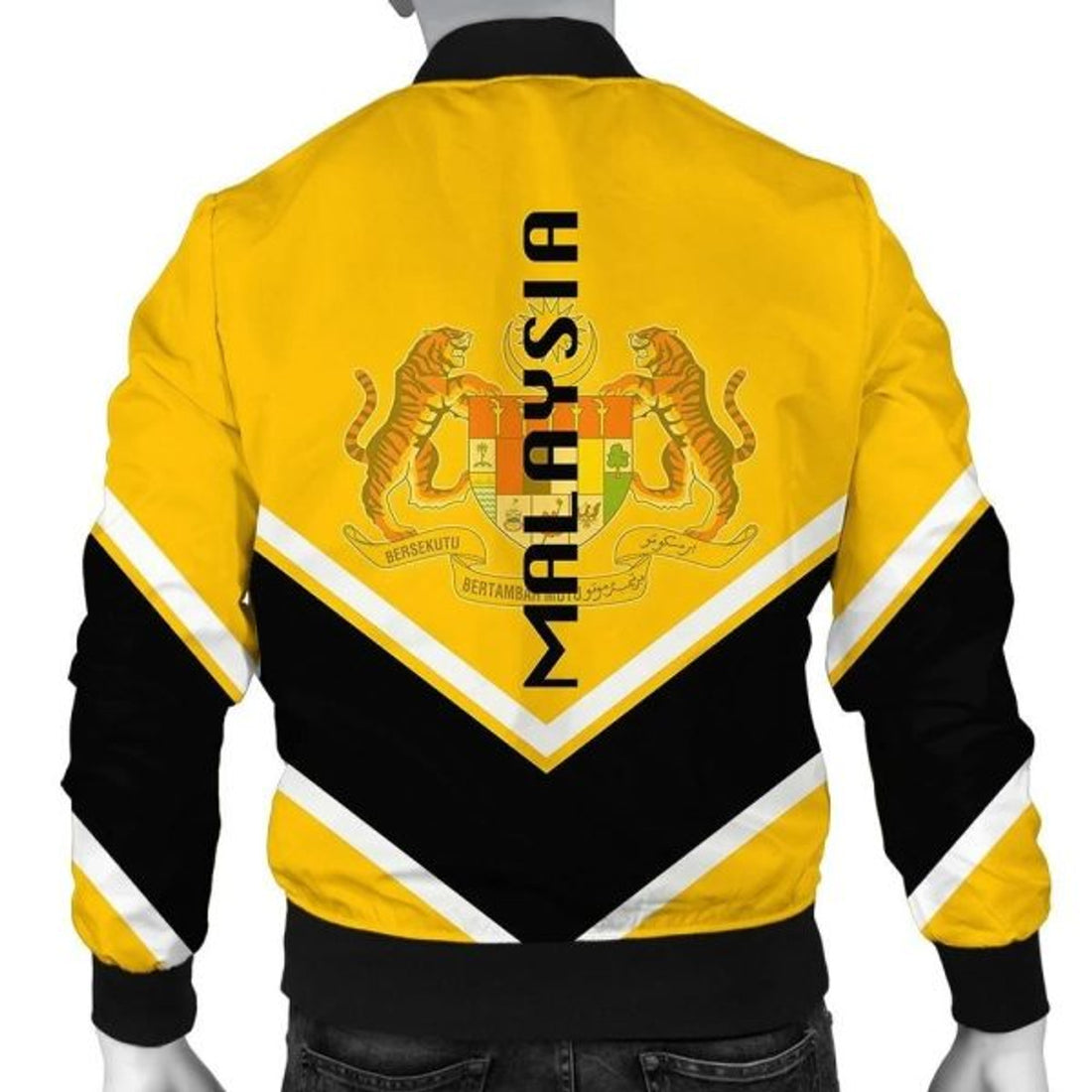 FUNSTUFFPRINTI Malaysia Coat Of Arms Men Bomber Jacket Lucian Style Bomber Jacket