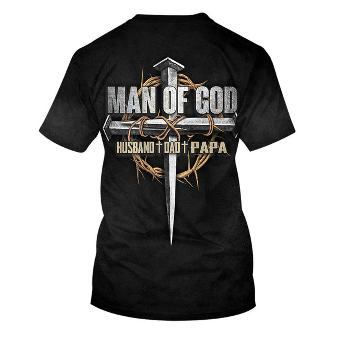 FUNSTUFFPRINT Man Of God Husband Dad Papa Christian 3D T-shirt