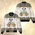 FUNSTUFFPRINTI Mandala guitar 3D All Over Printed Shirt, Bomber Jacket Size S - 5XL Bomber Jacket
