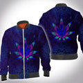 FUNSTUFFPRINTI Mandala weed pattern 3D All Over Printed Shirt, Bomber S - 5XL Bomber Jacket