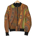 FUNSTUFFPRINTI Maori Ornament Design Print Women's Bomber Jacket
