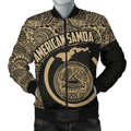 FUNSTUFFPRINTI Map American Samoa Men's Bomber Jacket Polynesian Bomber Jacket