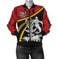 FUNSTUFFPRINTI Marquesas Islands Shark Polynesian Women Bomber Jacket - Road to Hometown Bomber Jacket
