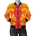 FUNSTUFFPRINTI Marquesas Islands Women Bomber Jacket - Polynesian Tattoo Flag - 10 Bomber Jacket