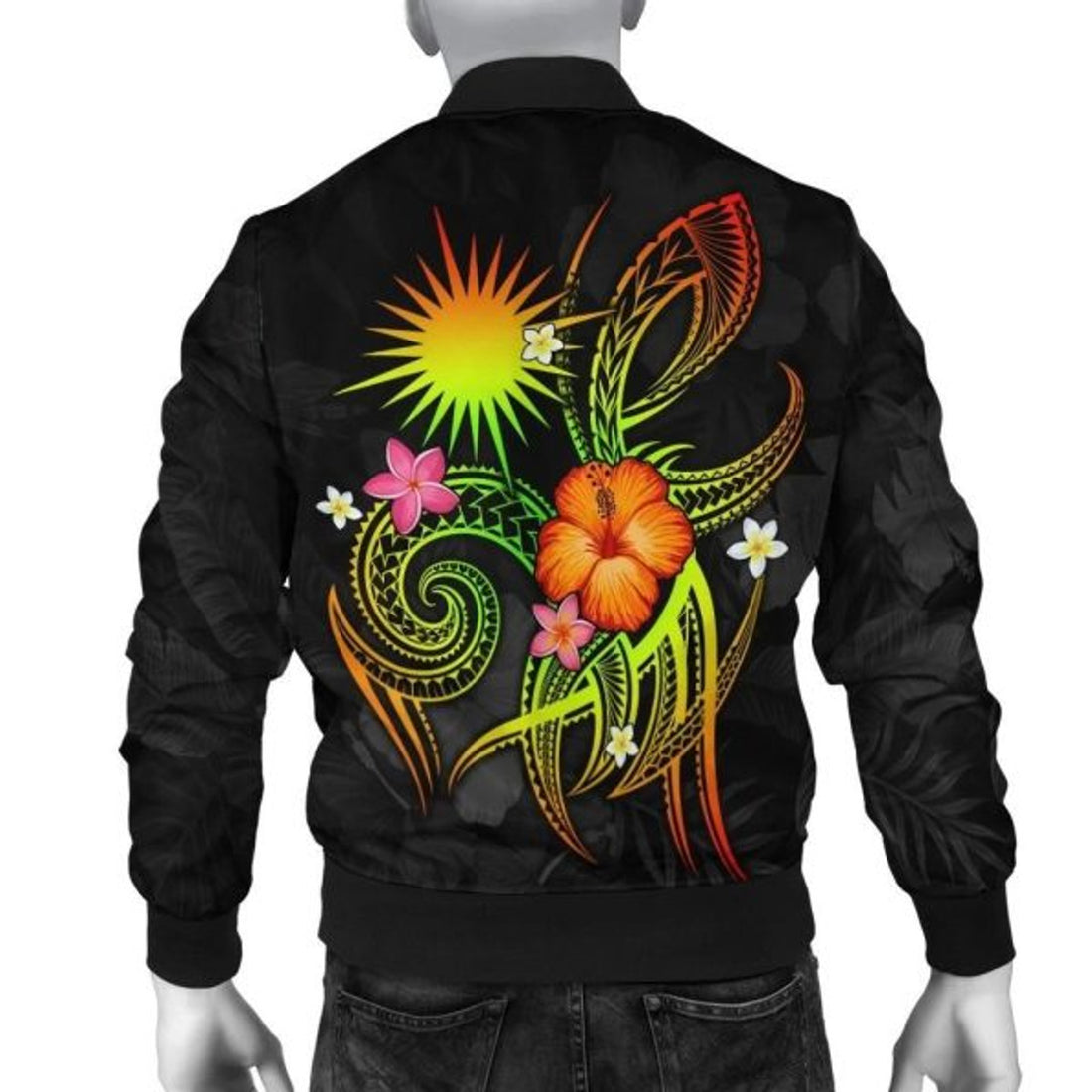 FUNSTUFFPRINTI Marshall Islands Polynesian Personalised Men's Bomber Jacket - Legend of Marshall Islands (Reggae) - Bomber Jacket