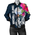 FUNSTUFFPRINTI Marshall Islands Women's Bomber Jacket - Marshall Islands Summer Vibes- Bomber Jacket