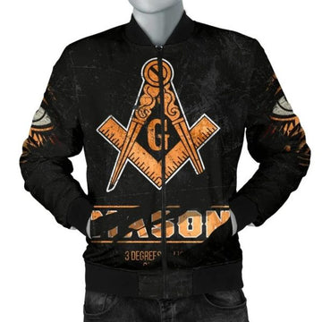 FUNSTUFFPRINTI Masonic In Me All Men's Bomber Jacket - Special Grunge Style Bomber Jacket