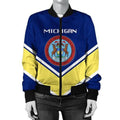 FUNSTUFFPRINTI Massachusetts Coat Of Arms Women Bomber Jacket Lucian Style Bomber Jacket