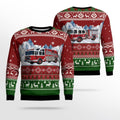 FUNSTUFFPRINT Massachusetts Worcester Fire Department Ugly Christmas Sweater – Christmas Gifts For Firefighters Ugly  Sweater