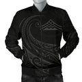 FUNSTUFFPRINTI Mauna Kea Polynesian MenâˆšÂ¢â€šÃ‡Â¨â€šÃ‘Â¢s Bomber Jacket - Gray - Frida Style - AH Bomber Jacket