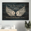 Memorial Angel Wings Memorial Gift For Family Members Those We Love Can Never Be More Than A Thought Away Canvas Wall Art - Christian Wall Decor